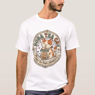 Boba Tea Katze Boba Tea Katze Vintage Vektor Art-S T-Shirt