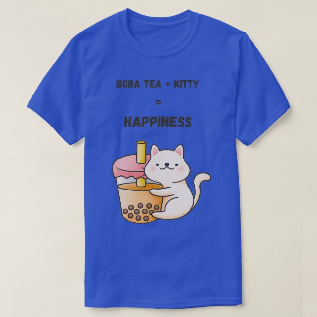 Boba Tea Kitty Happy T-Shirt (Design vorne)
