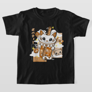 Boba Tea Niedlich Cat Bubble Tea Kawaii Anime Japa T-Shirt