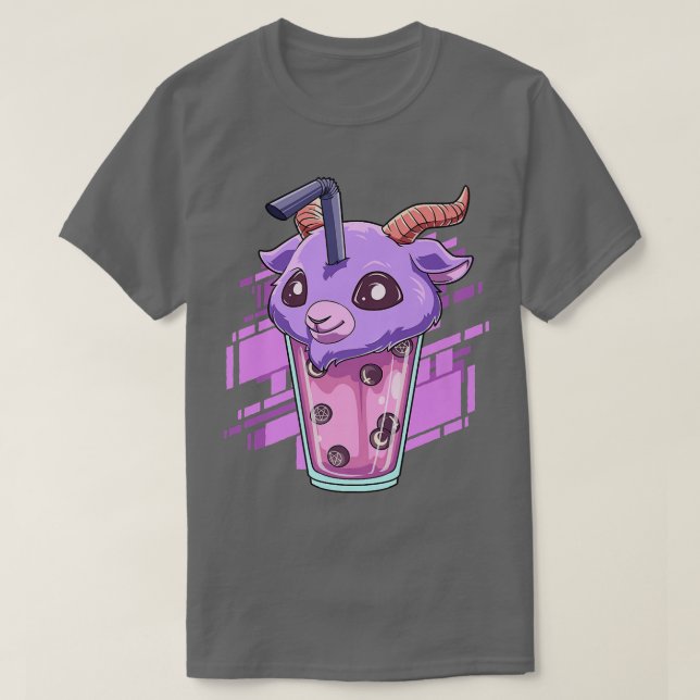 Boba Tea Pastel Goth Style - Kawaii Bubble T-Shirt (Design vorne)