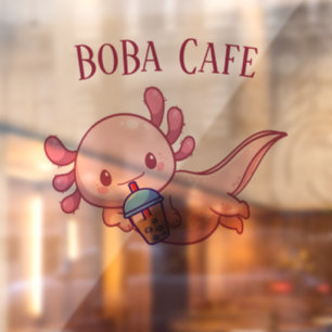 Boba Tee, Blubble Milch Tee Fensteraufkleber