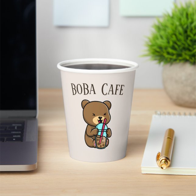 Boba Tee, Blubble Milch Tee Pappbecher (InSitu)