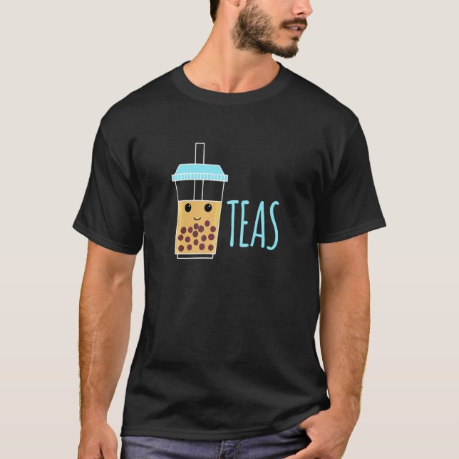 Boba-Tee Bubble Tea Partnerlook-Tees   T-Shirt (Vorderseite)