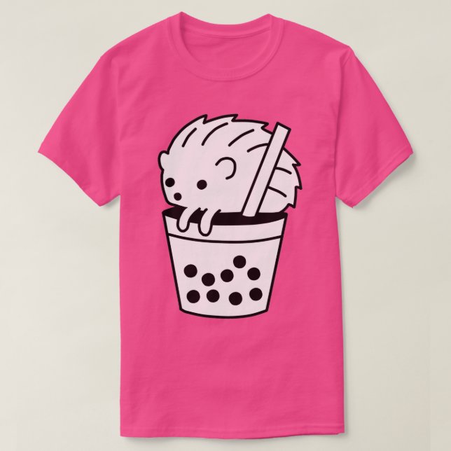Boba Tee Igel Schwarz und Weiß (Design vorne)