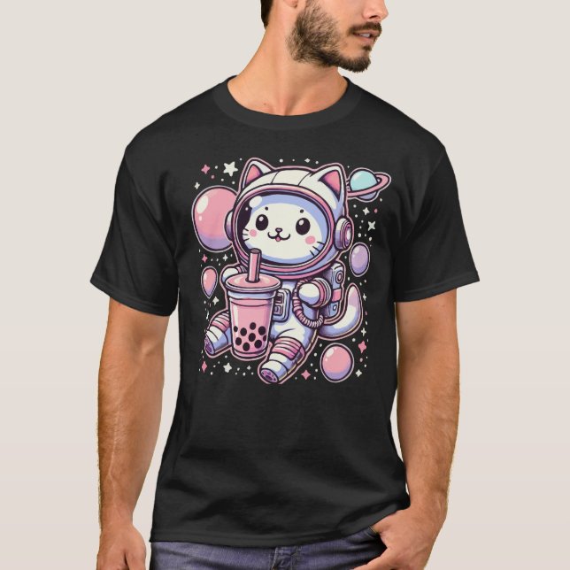 Boba Tee im Weltraum-Astronauten-Anime (Vorderseite)