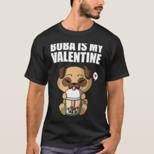 Boba Tee ist mein Valentins Pug Hund Anti Valentin