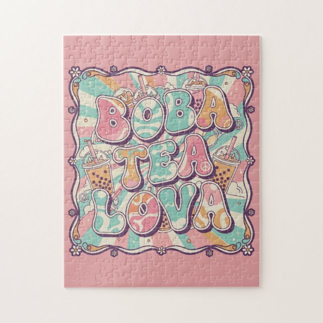 Boba-Tee-Liebhaberin Puzzle (Vertikal)