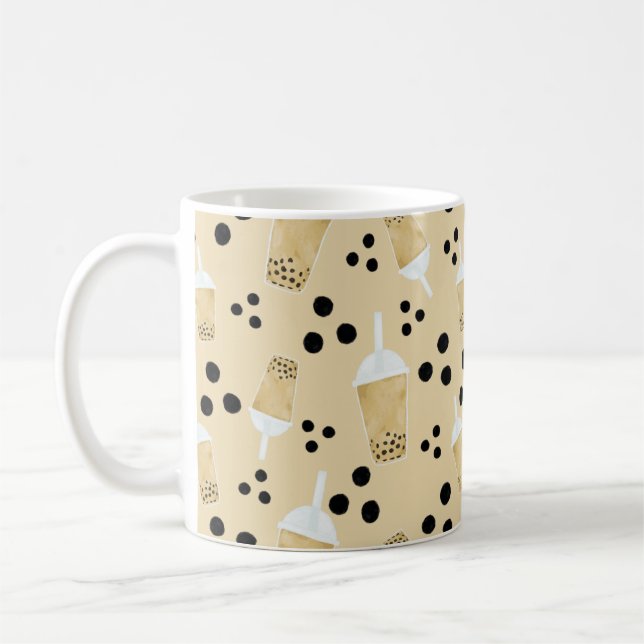 Boba-Tee und Dots-Kaffee-Tasse Kaffeetasse (Links)