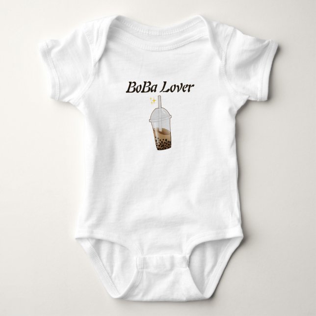 Boba Teeblätter Babybodysuit Baby Strampler (Vorderseite)