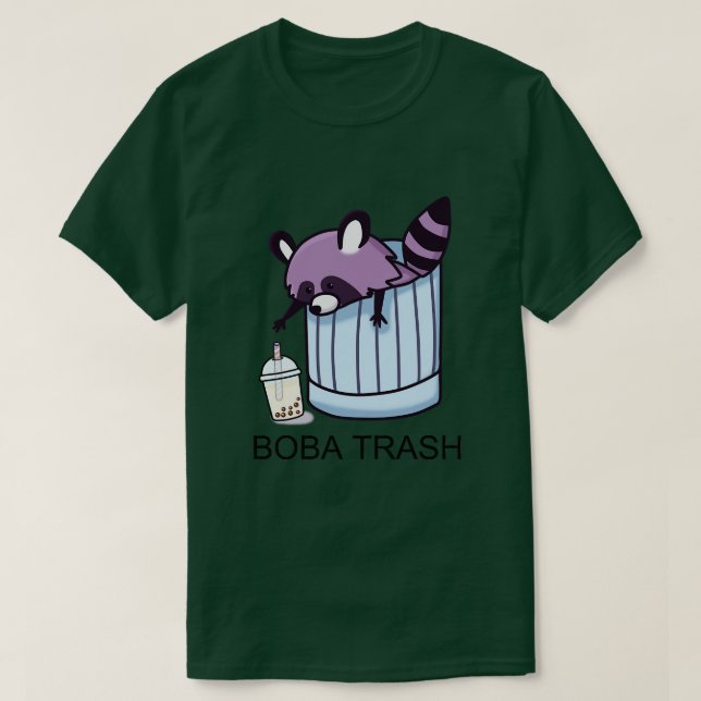 Boba Trash Racoon T-Shirt (Design vorne)
