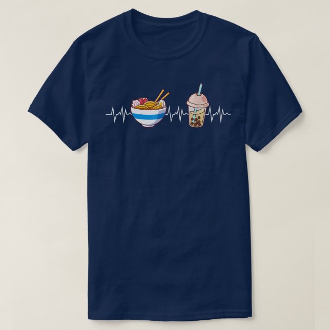 Boba und Ramen Heartbeat Kawaii Bubble Tee Noodles (Design vorne)