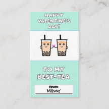 Boba Valentine's Kids Cards