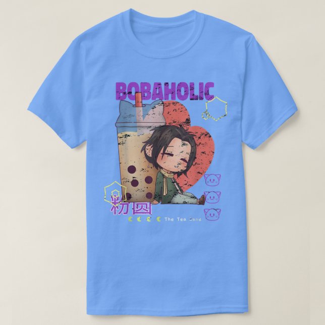 Bobaholic Bubble Tee Japanischer Boba Milk Tee Ani (Design vorne)