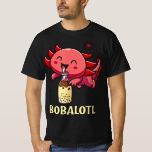Bobalotl Axolotl Boba Tea Blase Milk Lover T-Shirt