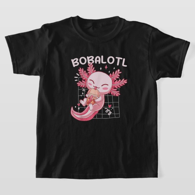 Bobalotl Axolotl Boba Tea Bubble Anime Gift Girls  T-Shirt (Ablage )