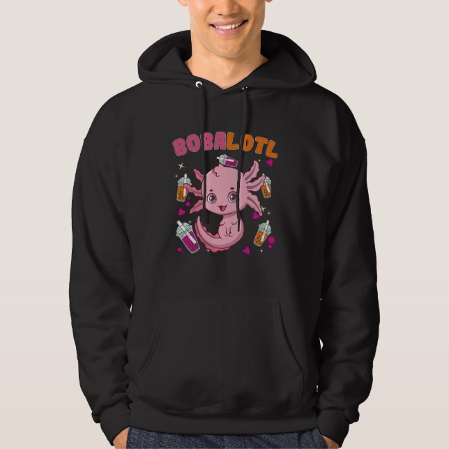 Bobalotl Axolotl Boba Tea Bubble Milk  5 Hoodie (Vorderseite)