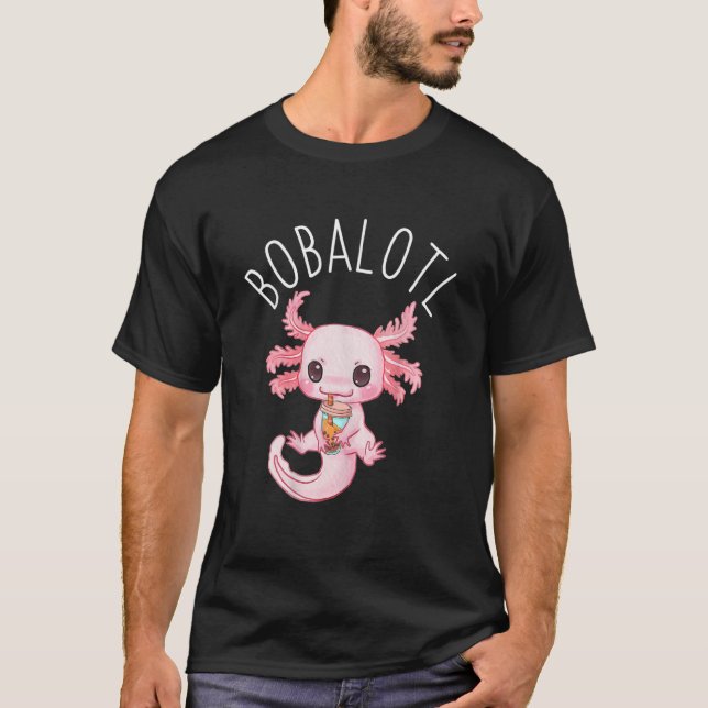 Bobalotl Axolotl Boba Tea Bubble Milk Tee (Vorderseite)