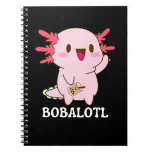 Bobalotl Axolotl Bubble Tee Notizblock