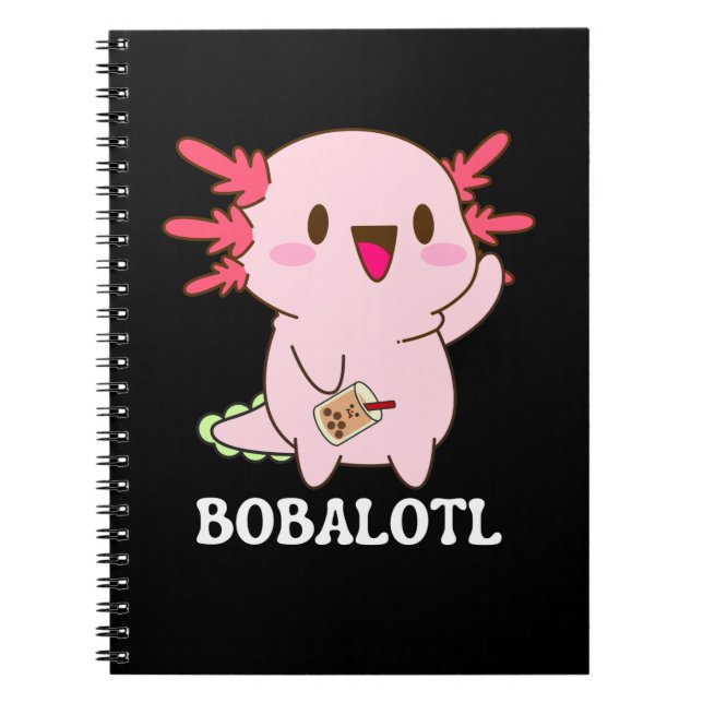 Bobalotl Axolotl Bubble Tee Notizblock (Vorderseite)
