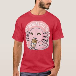 Bobalotl Boba Kawaii Axolotl Boba Bubble Milk Tee