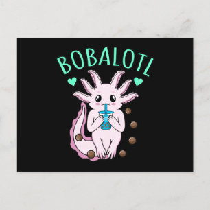 Bobalotl Kawaii Animal Axolotl Lover Pet Owner Gra Einladungspostkarte
