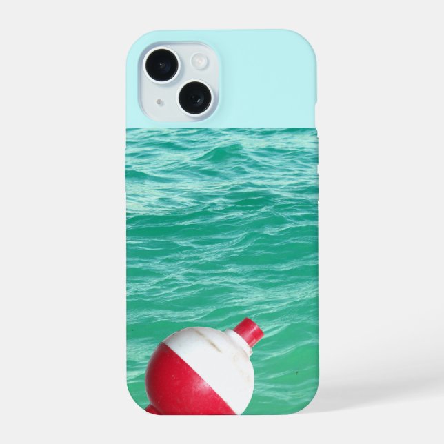 Bobber im Wasser fischen iPhone 15 Hülle (Rückseite)