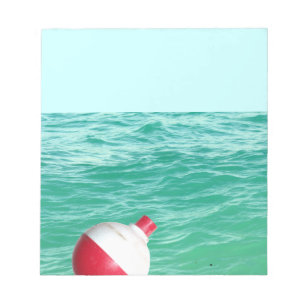 Bobber im Wasser fischen Notizblock