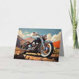 Bobber Motorrad-Karte - Hintergrund der Wüste Karte