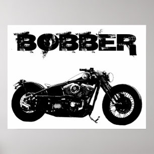 Bobber-Motorrad Poster