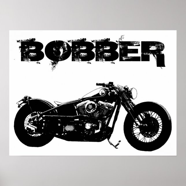 Bobber-Motorrad Poster (Vorne)
