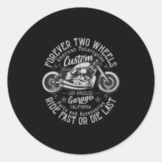 Bobber Motorräder Runder Aufkleber
