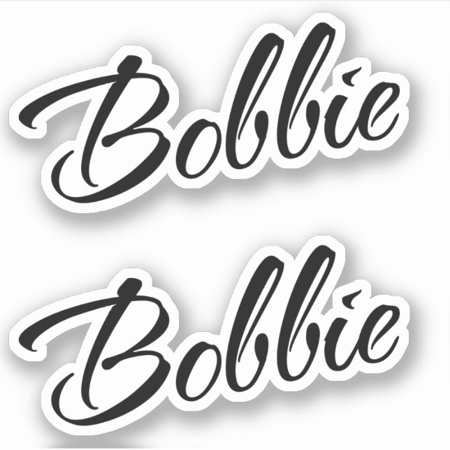 Bobbie name x2 Vinyl Aufkleber (Vorderseite)