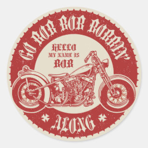 Bobbin entlang runder aufkleber