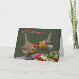 Bobbin' Robins Weihnachtskarte Feiertagskarte