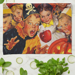 Bobbing Gefahren für Apple - Funny Halloween Dekor Handtuch