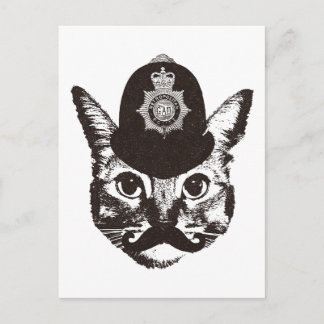Bobby Cat Police Postkarte