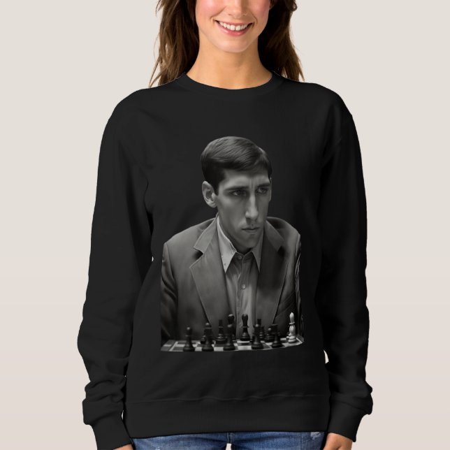 Bobby hinter dem Schachbrett Sweatshirt (Vorderseite)