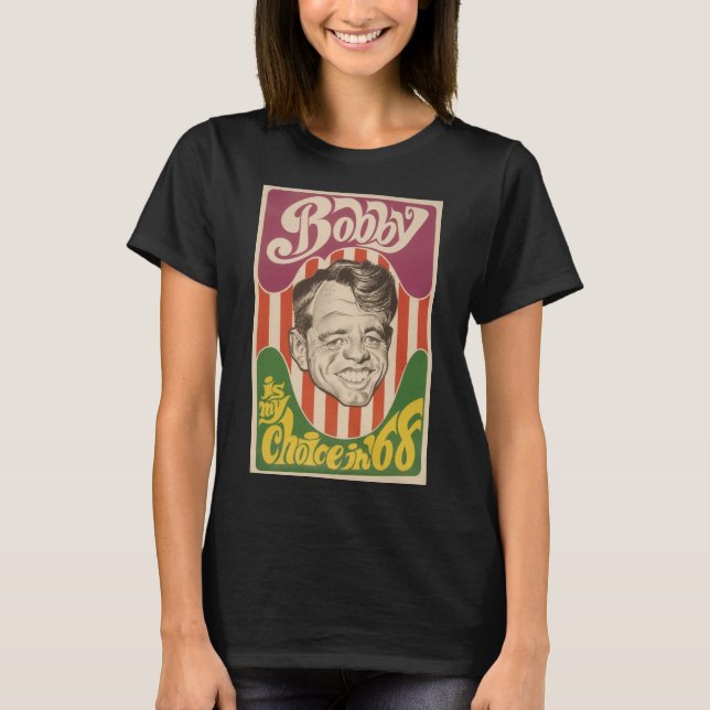 Bobby Kennedy 🇺 Präsident 1968 Retro T-Shirt (Vorderseite)