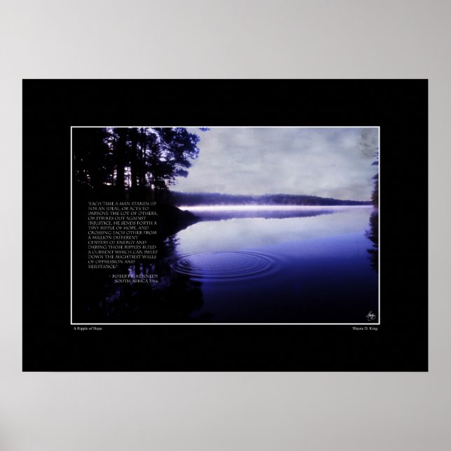 Bobby Kennedy Ripple of Hope Poster RKF-Rede (Vorne)