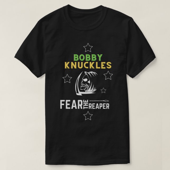 Bobby Knuckles Sensenmann Essential T Shirt (Design vorne)