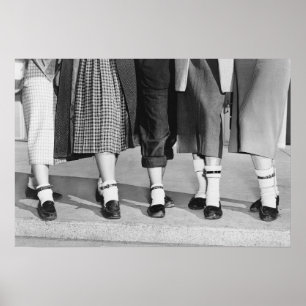 Bobby Socks, 1953. Vintage-Foto Poster