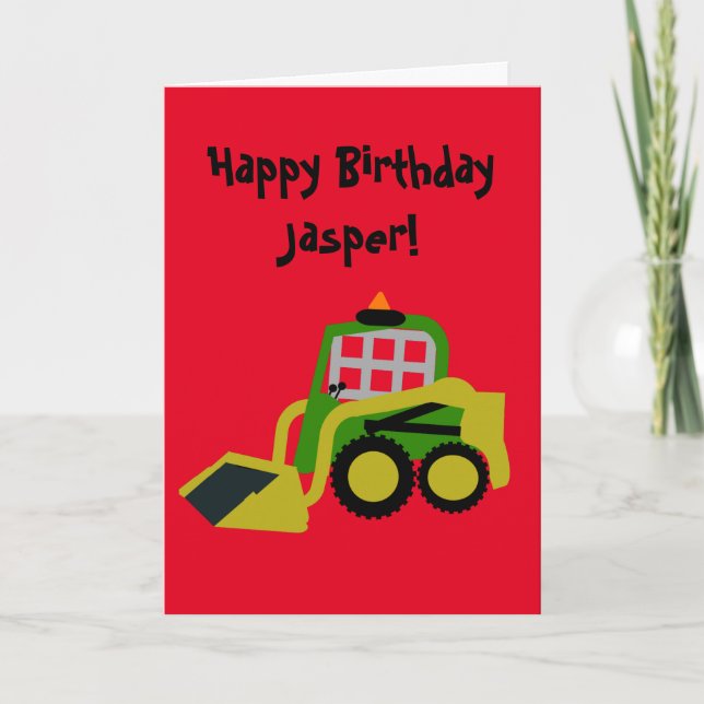 Bobcat Bagger Feiertagskarte (Vorderseite)