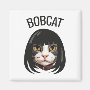 Bobcat Cat Bob Haircut Trending Comedy Cat G Magnet