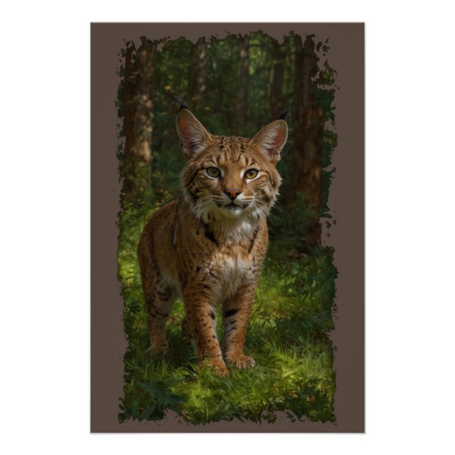 Bobcat Forest Wildlife Poster (Vorderseite)