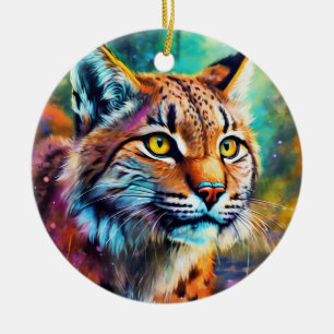 Bobcat Keramik Ornament