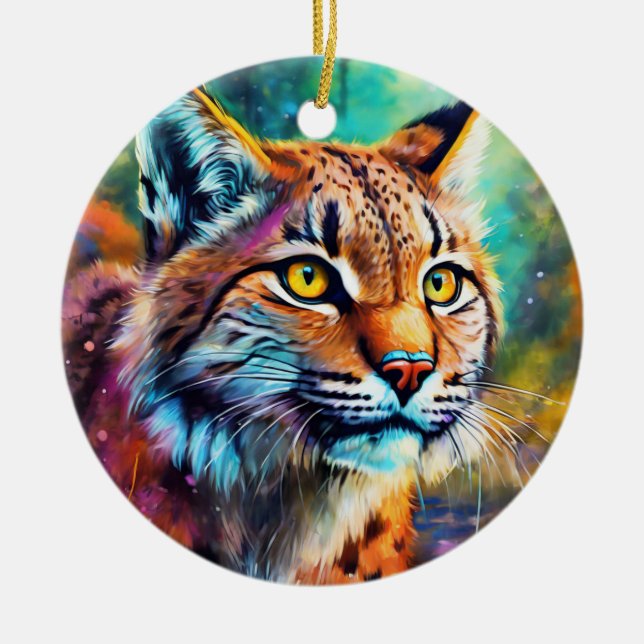 Bobcat Keramik Ornament (Vorne)