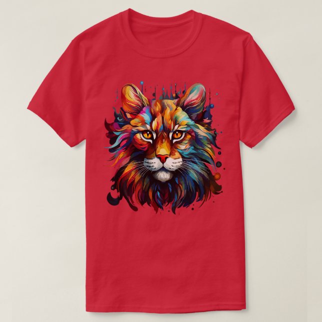 Bobcat Regenbogen T-Shirt (Design vorne)