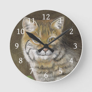 Bobcat Runde Wanduhr