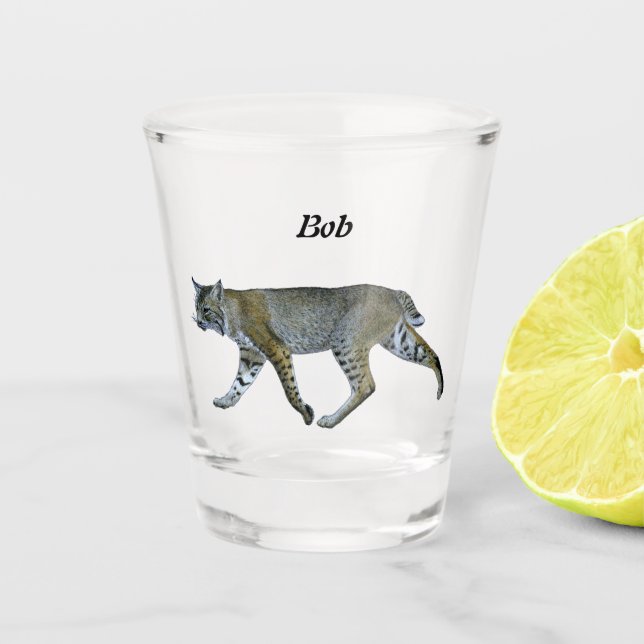 Bobcat Schnapsglas (Vorderseite)