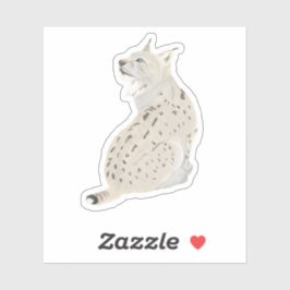 Bobcat Sitting Woodland Animal  Aufkleber